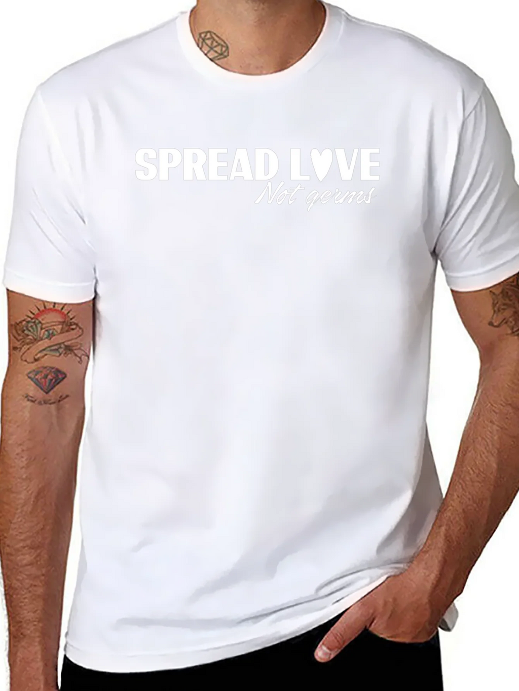 Spread Love Not Germs T-Shirt - Stay Safe & Positive product image 10