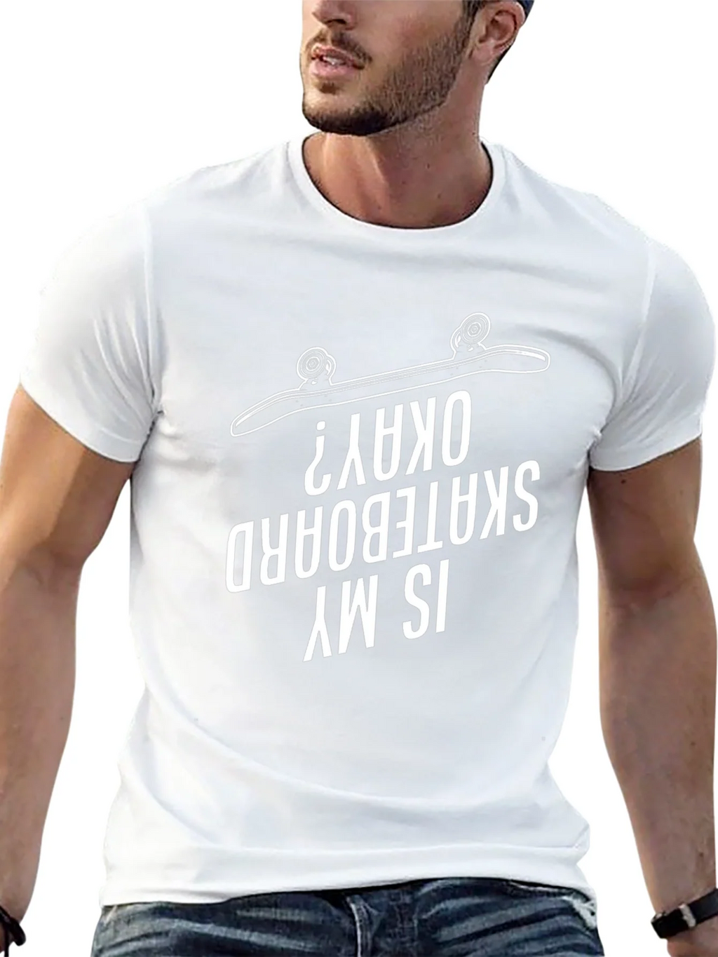 Is My Skateboard Okay? Graphic Tee product image 4