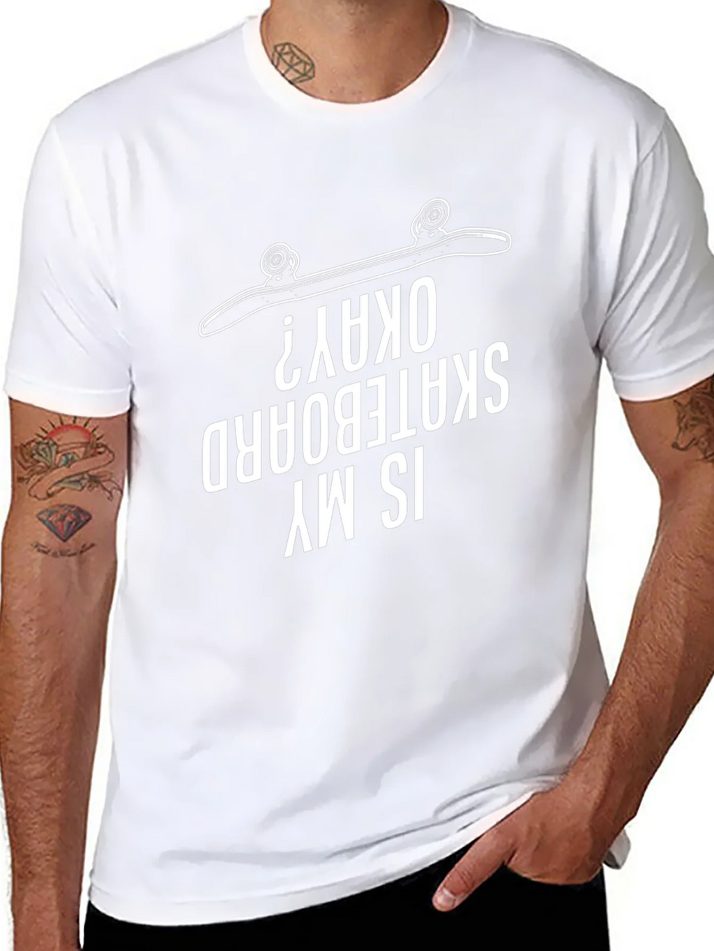 Is My Skateboard Okay? Graphic Tee product image 10