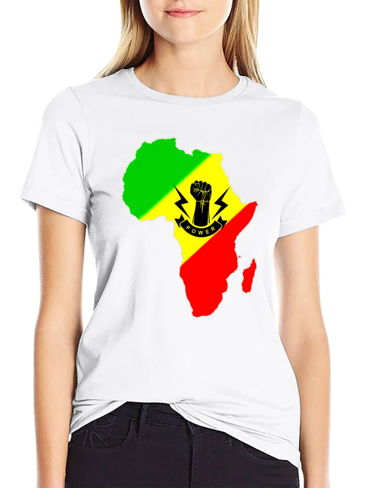 Africa Power Fist Graphic T-Shirt product image 2