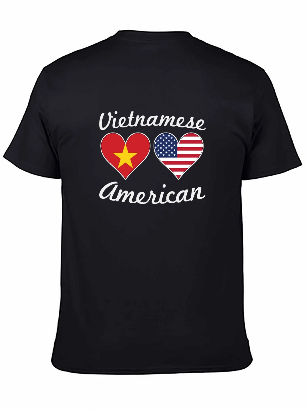 Vietnamese American Flag Heart T-Shirt product image 7