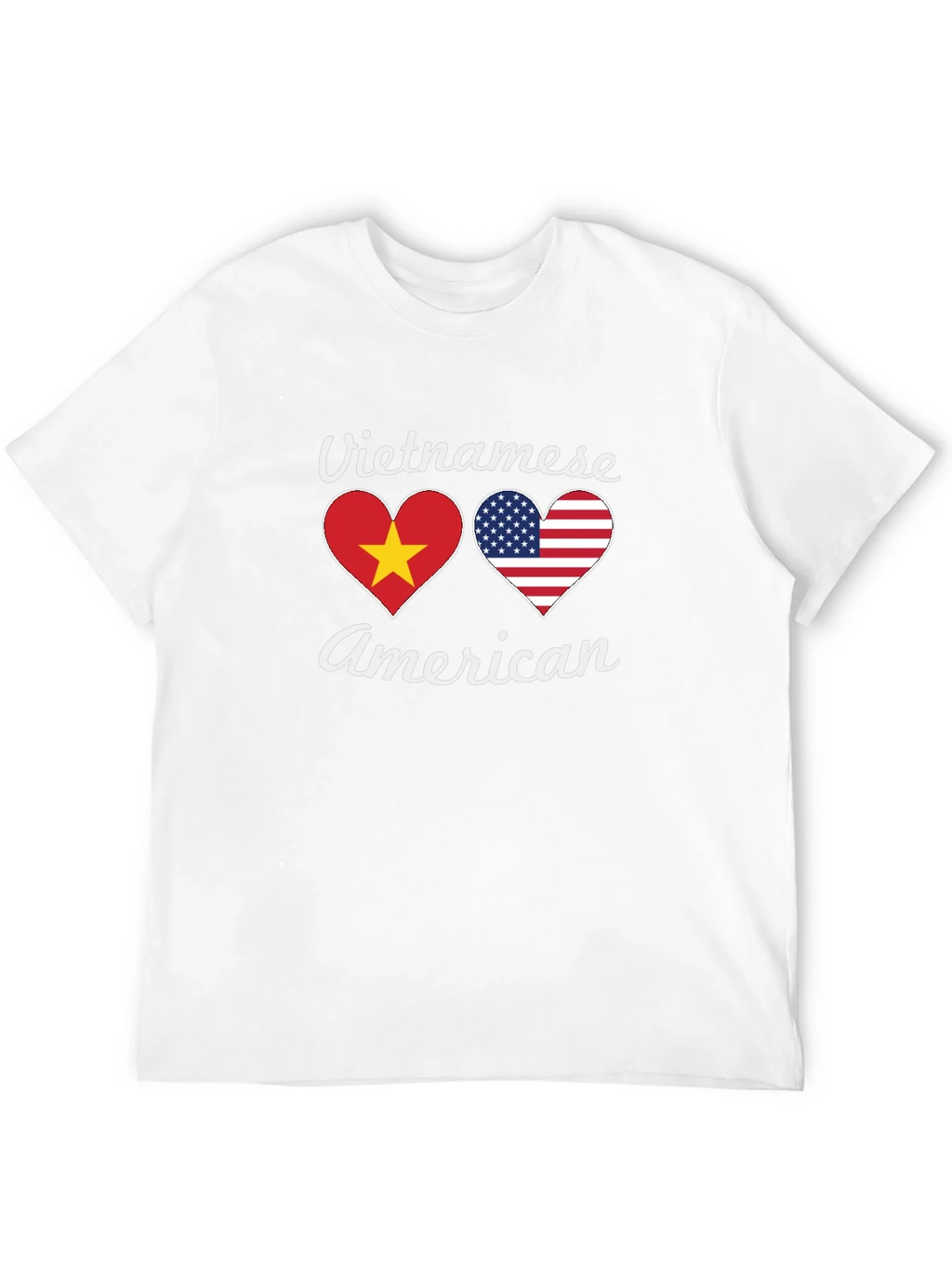 Vietnamese American Flag Heart T-Shirt product image 3