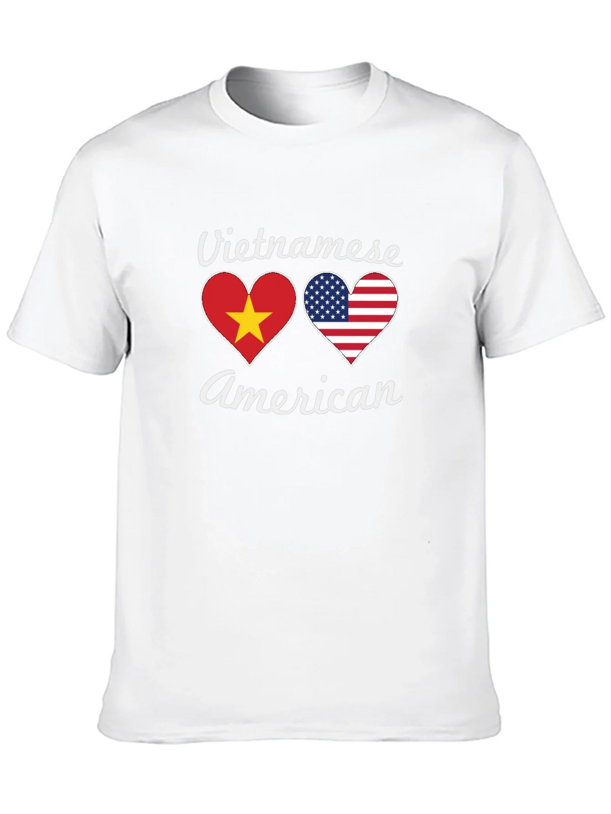 Vietnamese American Flag Heart T-Shirt product image 12