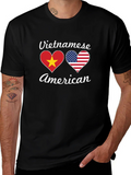 Vietnamese American Flag Heart T-Shirt product image 1