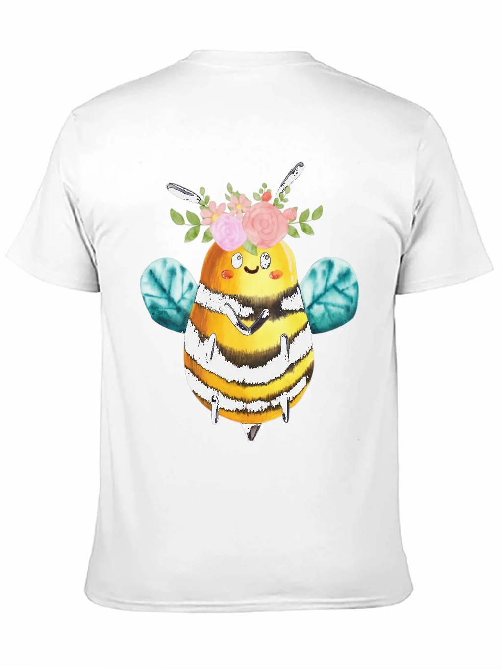 Cute Bee with Floral Crown T-Shirt product image 2