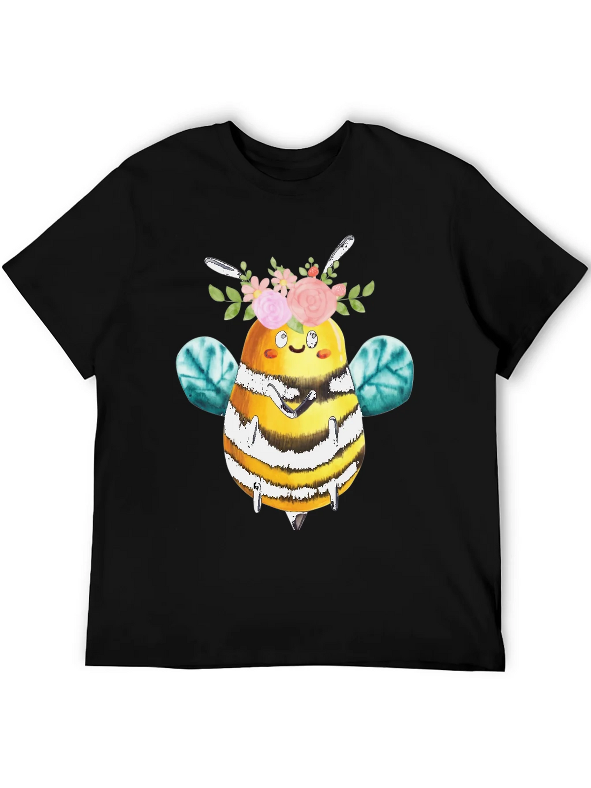 Cute Bee with Floral Crown T-Shirt product image 8