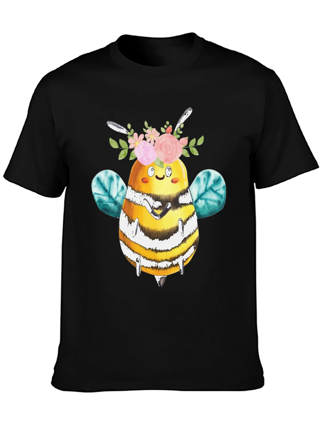 Cute Bee with Floral Crown T-Shirt product image 6