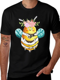 Cute Bee with Floral Crown T-Shirt product image 1