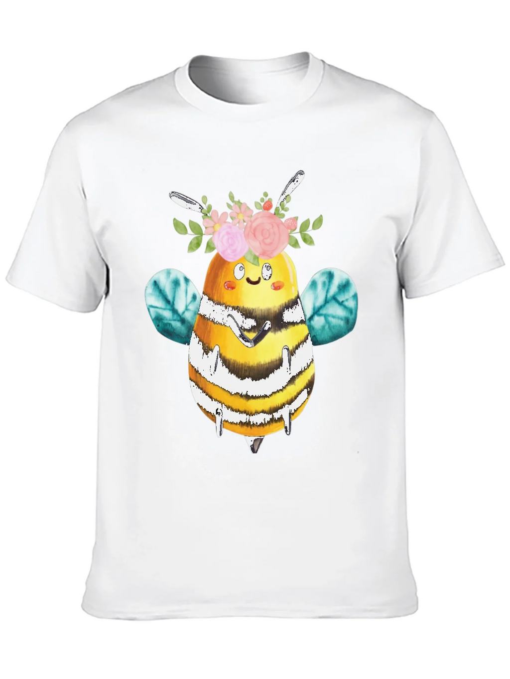 Cute Bee with Floral Crown T-Shirt product image 12