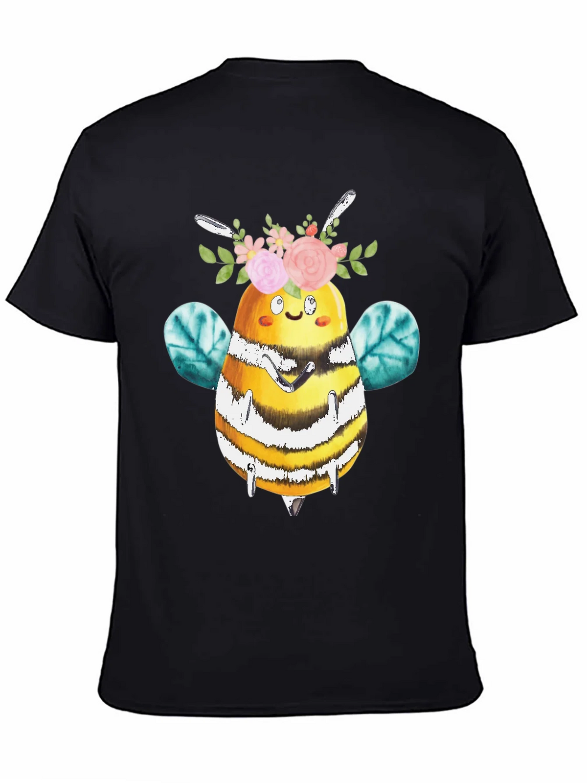 Cute Bee with Floral Crown T-Shirt product image 7