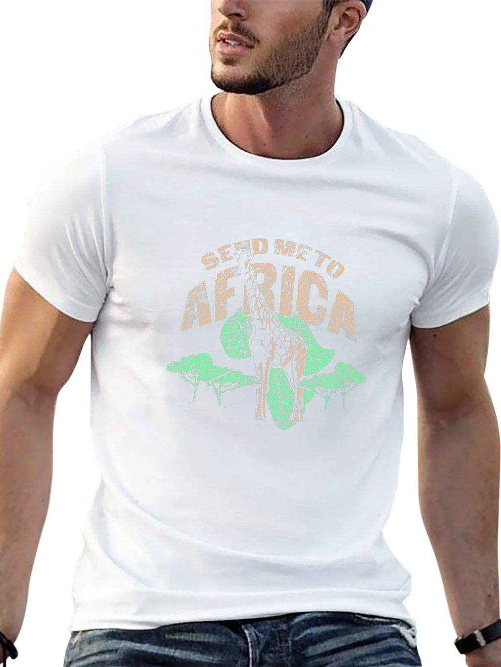 Send Me To Africa Giraffe Graphic T-Shirt product image 4