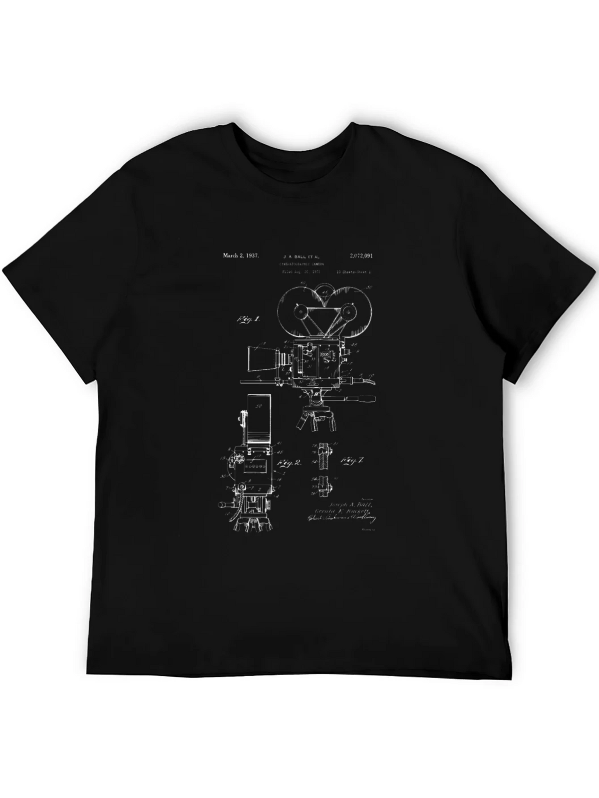 Vintage Camera Blueprint Graphic Tee product image 8