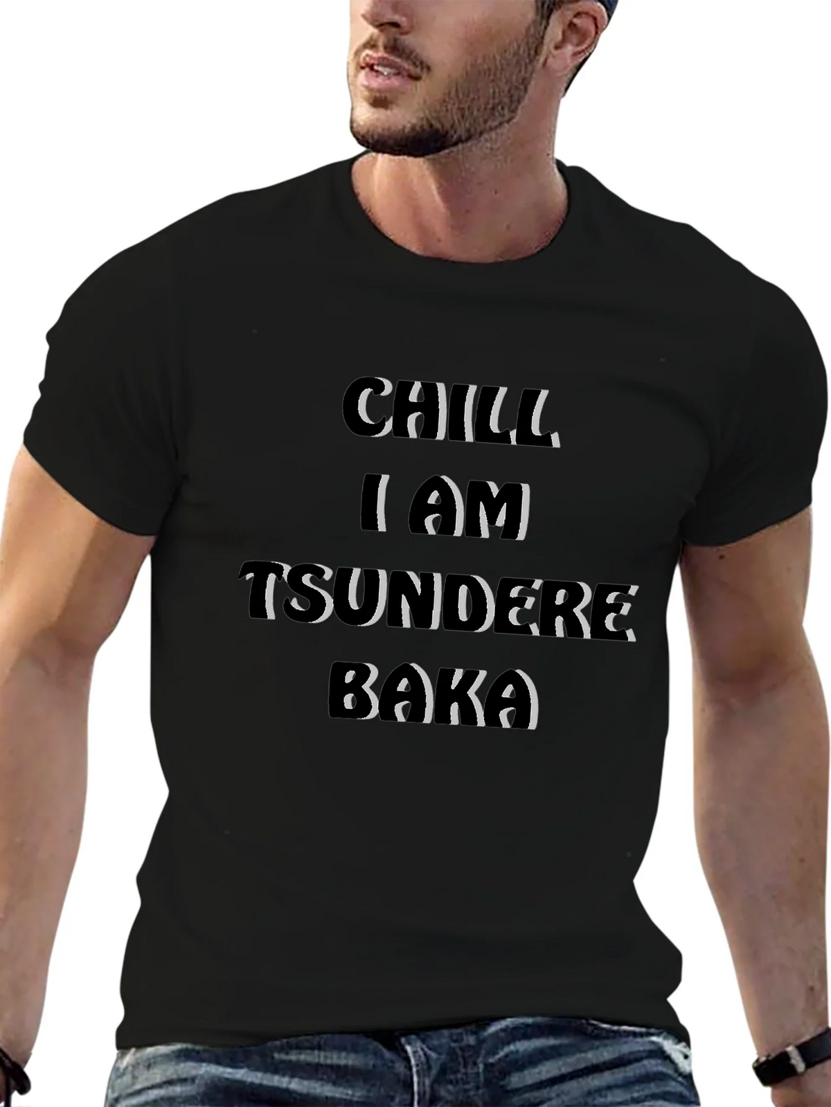 Chill I Am Tsundere Baka Graphic T-Shirt product image 9