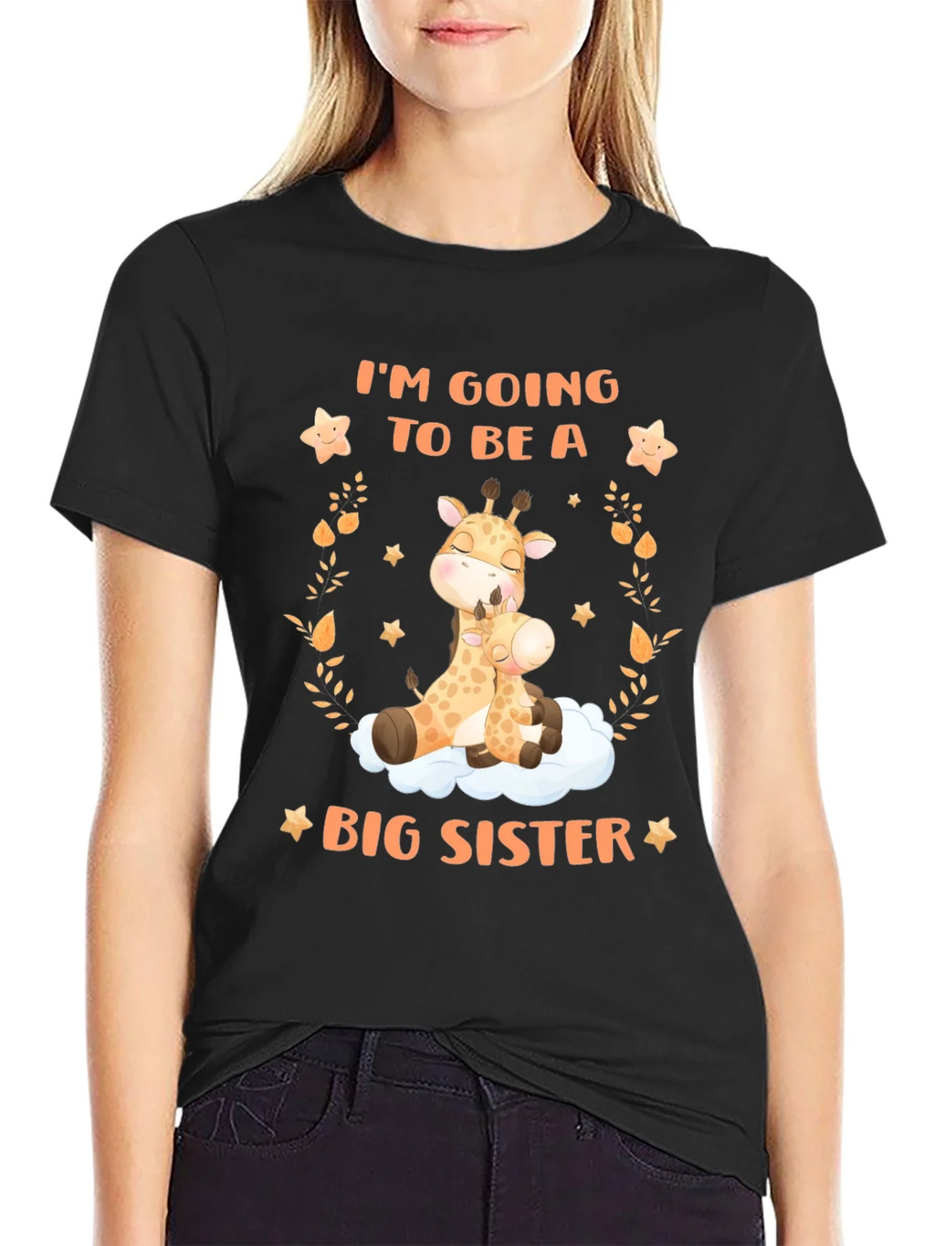Big Sister Giraffe Graphic Tee - Baby Announcement product image 5