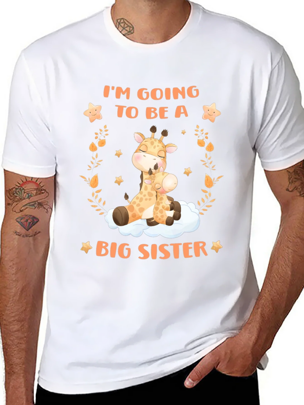 Big Sister Giraffe Graphic Tee - Baby Announcement product image 10