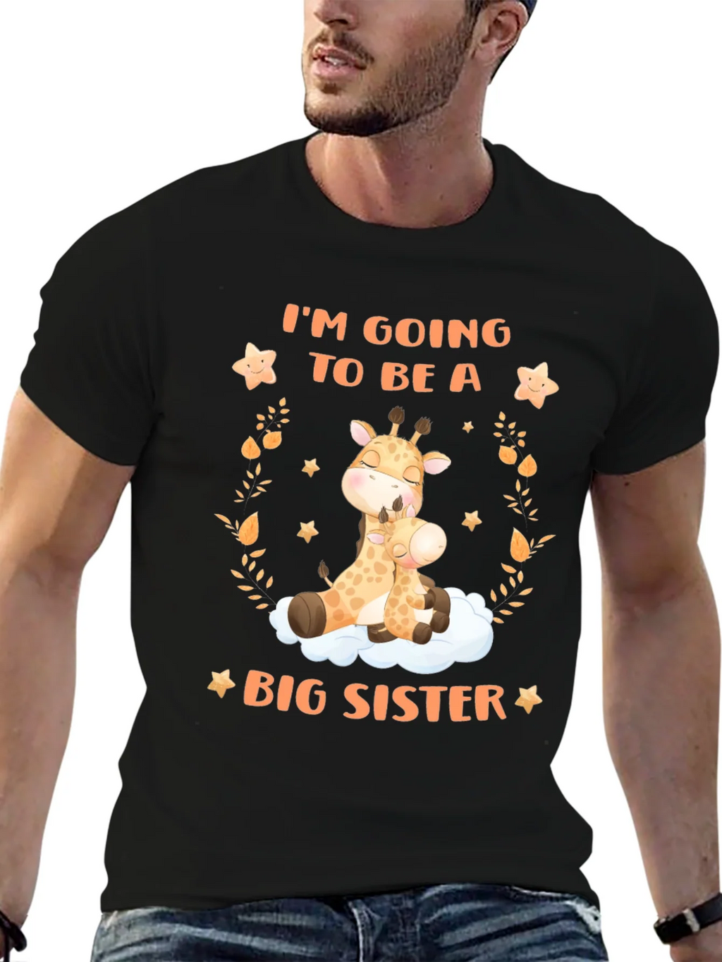 Big Sister Giraffe Graphic Tee - Baby Announcement product image 9