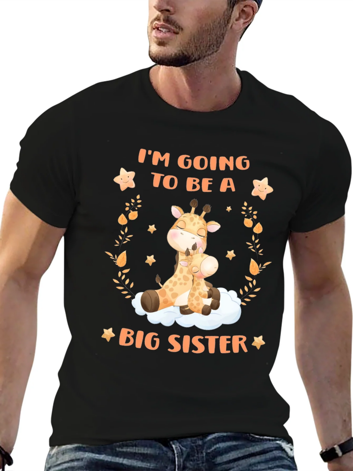 Big Sister Giraffe Graphic Tee - Baby Announcement product image 9