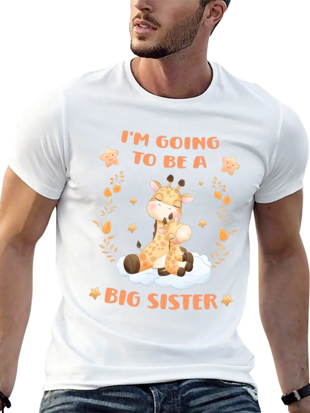 Big Sister Giraffe Graphic Tee - Baby Announcement product image 4