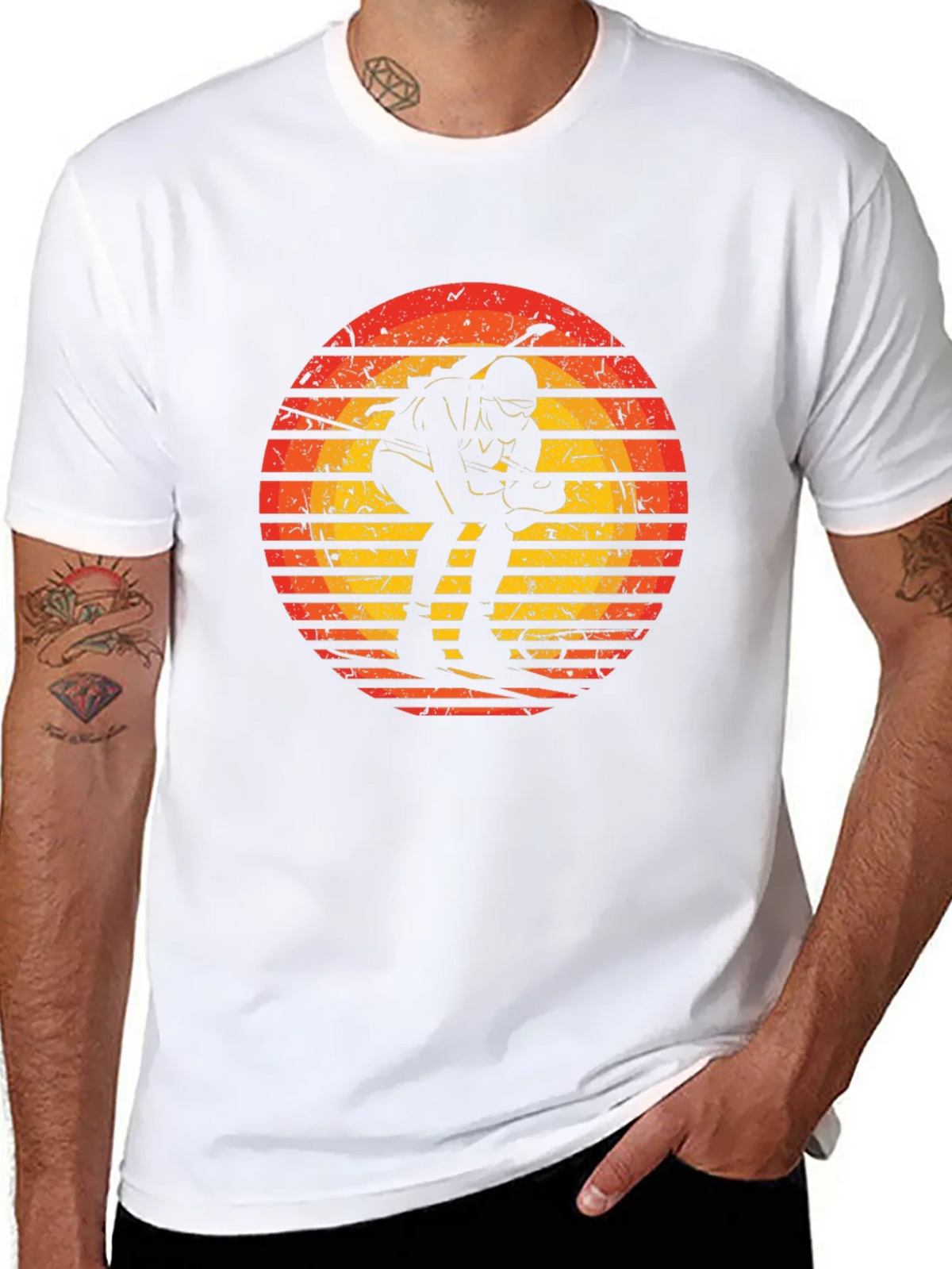 Retro Skiing Sunset Graphic Tee - Sporty & Stylish product image 10