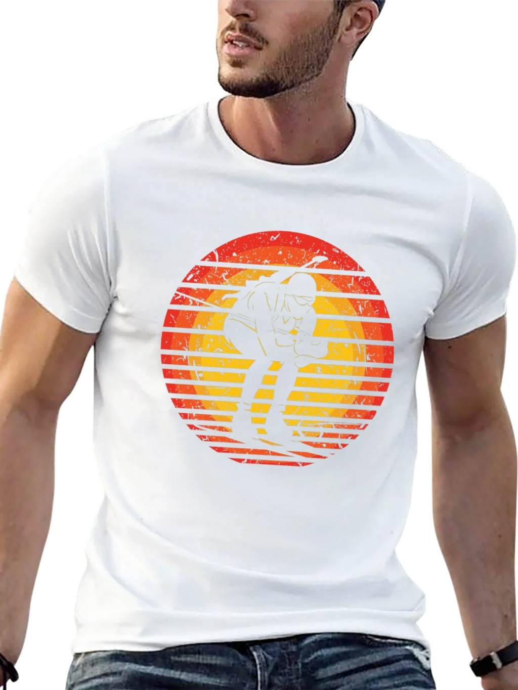 Retro Skiing Sunset Graphic Tee - Sporty & Stylish product image 4