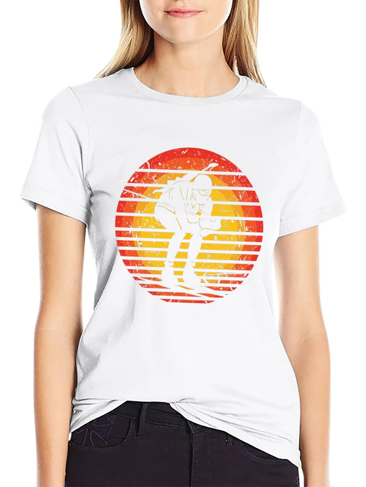 Retro Skiing Sunset Graphic Tee - Sporty & Stylish product image 11