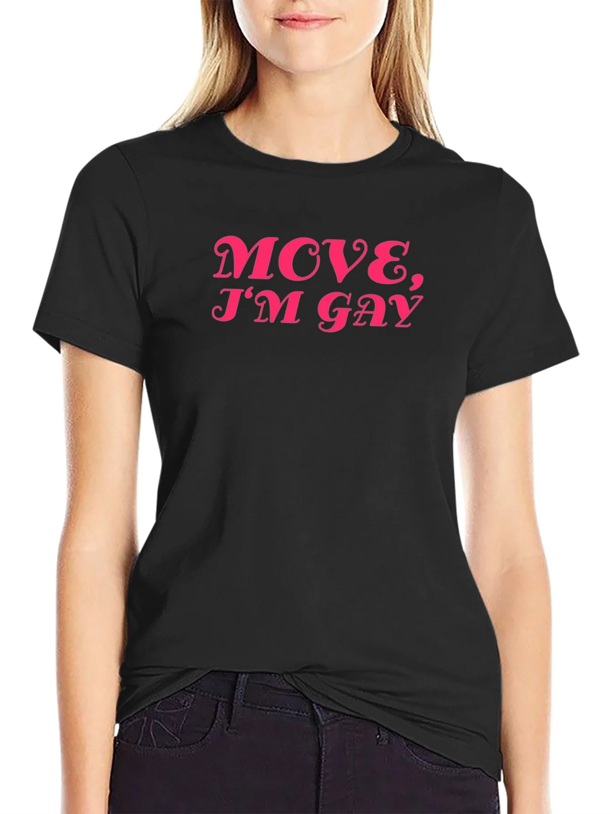 Move Im Gay Graphic Tee - Black product image 5