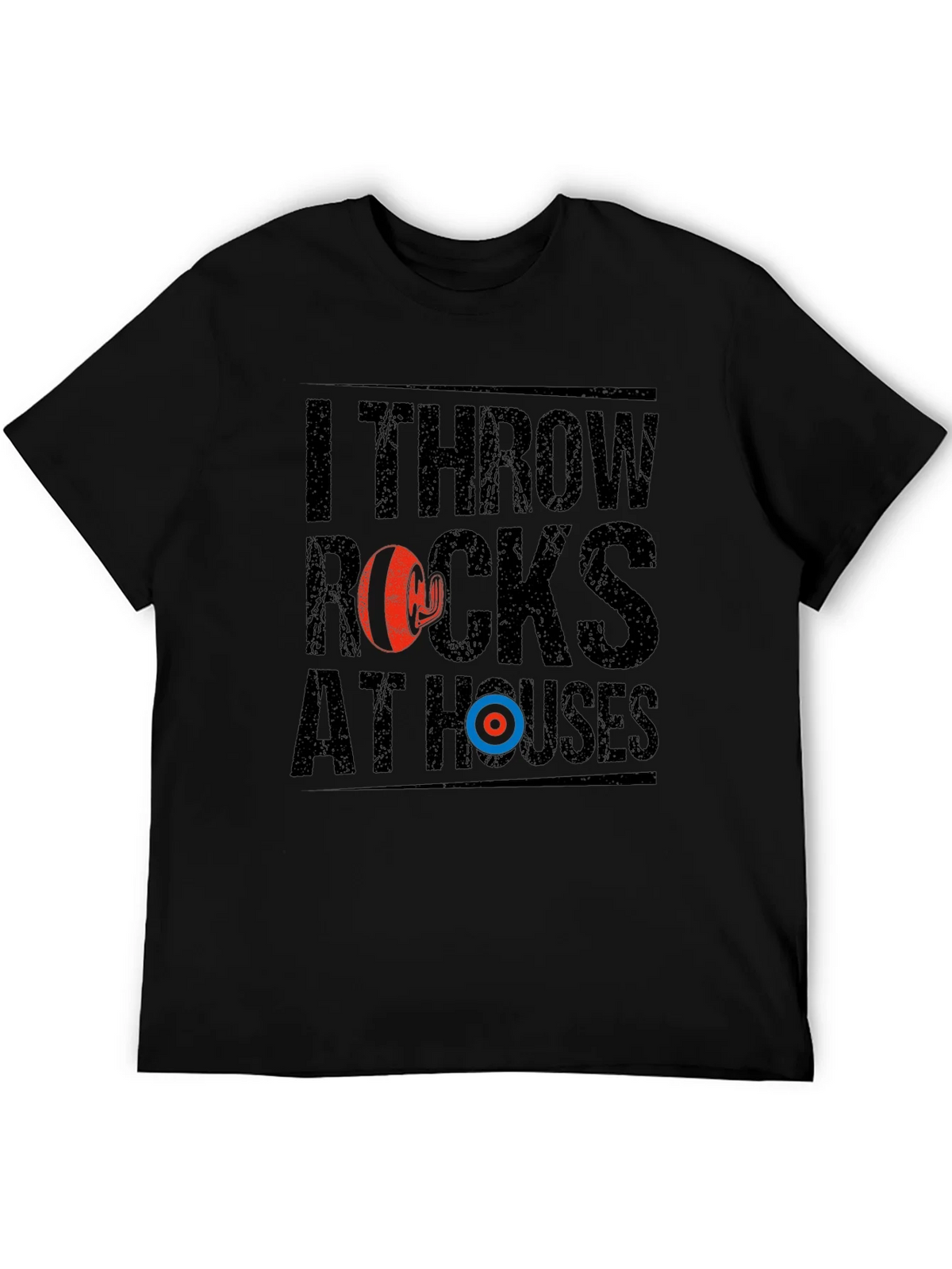 I Throw Rocks At Houses Funny Curling T-Shirt product image 8
