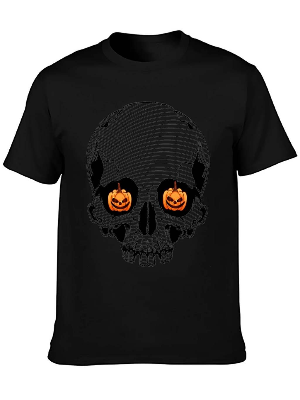 Halloween Skull Pumpkin Eyes T-Shirt product image 6