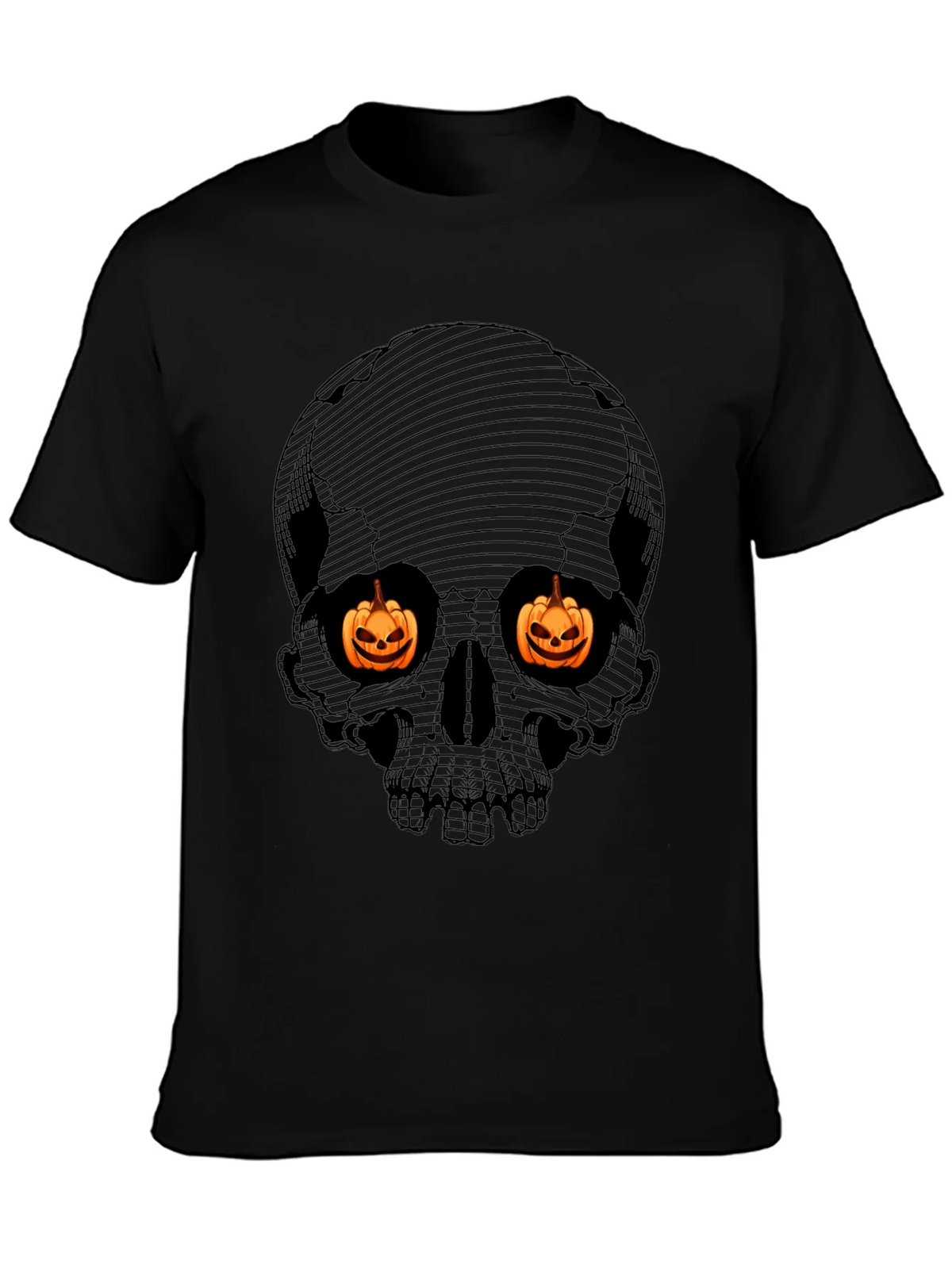 Halloween Skull Pumpkin Eyes T-Shirt product image 6