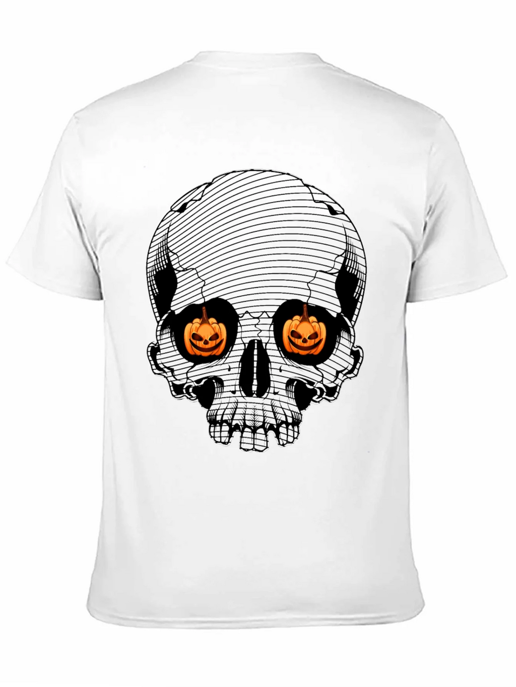 Halloween Skull Pumpkin Eyes T-Shirt product image 2