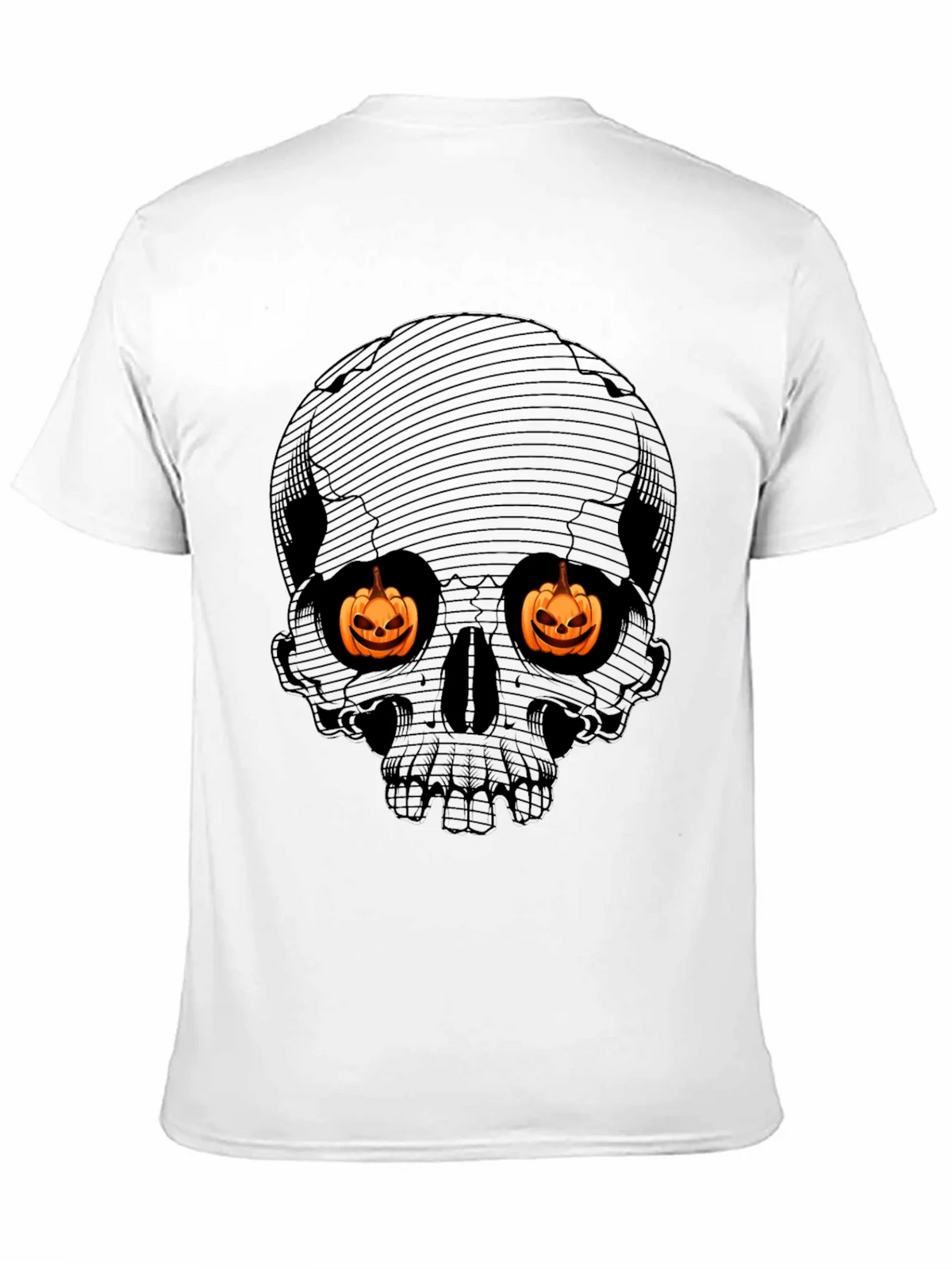 Halloween Skull Pumpkin Eyes T-Shirt product image 2