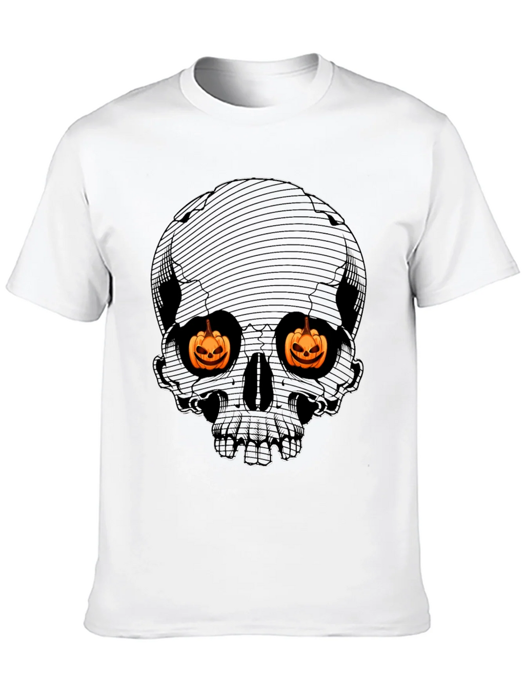 Halloween Skull Pumpkin Eyes T-Shirt product image 12