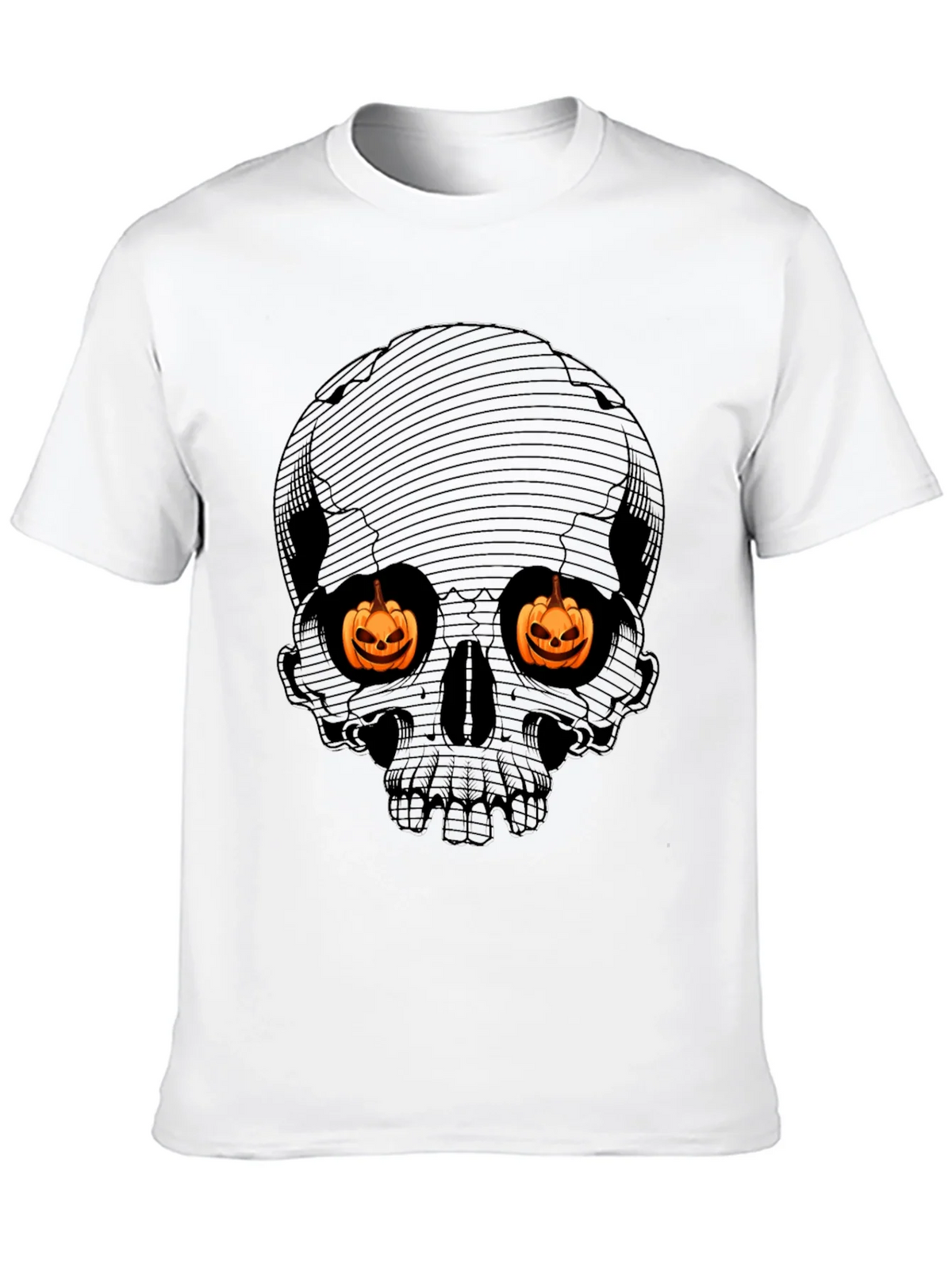 Halloween Skull Pumpkin Eyes T-Shirt product image 12