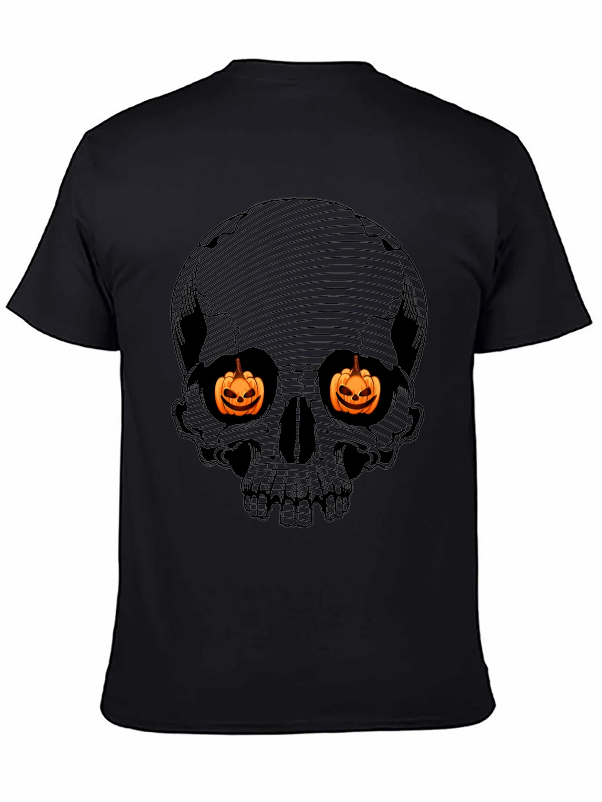 Halloween Skull Pumpkin Eyes T-Shirt product image 7