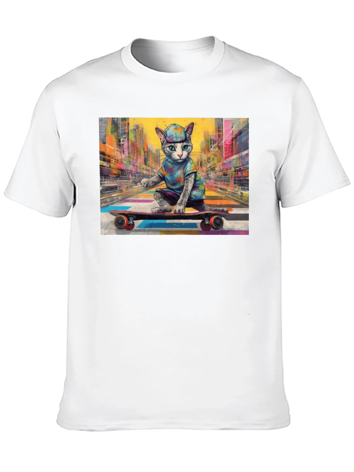 Cool Cat Skateboarder T-Shirt product image 12