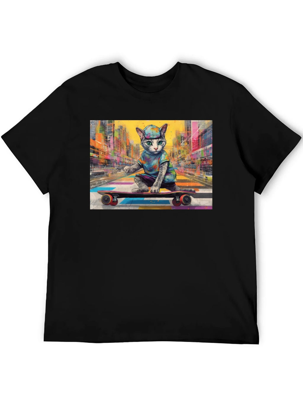 Cool Cat Skateboarder T-Shirt product image 8