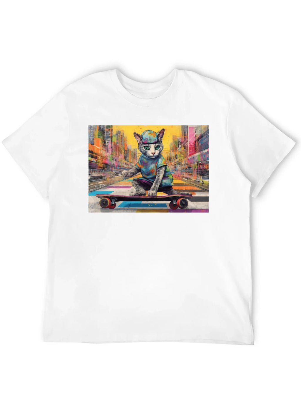 Cool Cat Skateboarder T-Shirt product image 3
