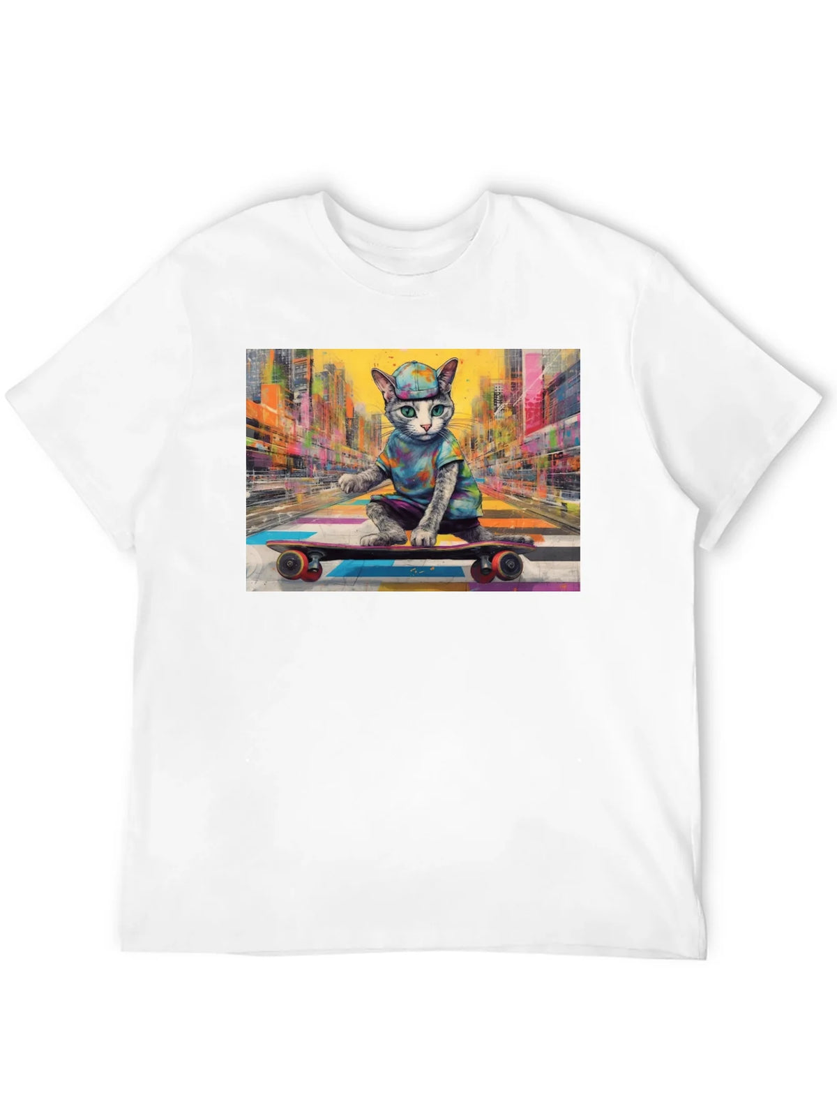 Cool Cat Skateboarder T-Shirt product image 3