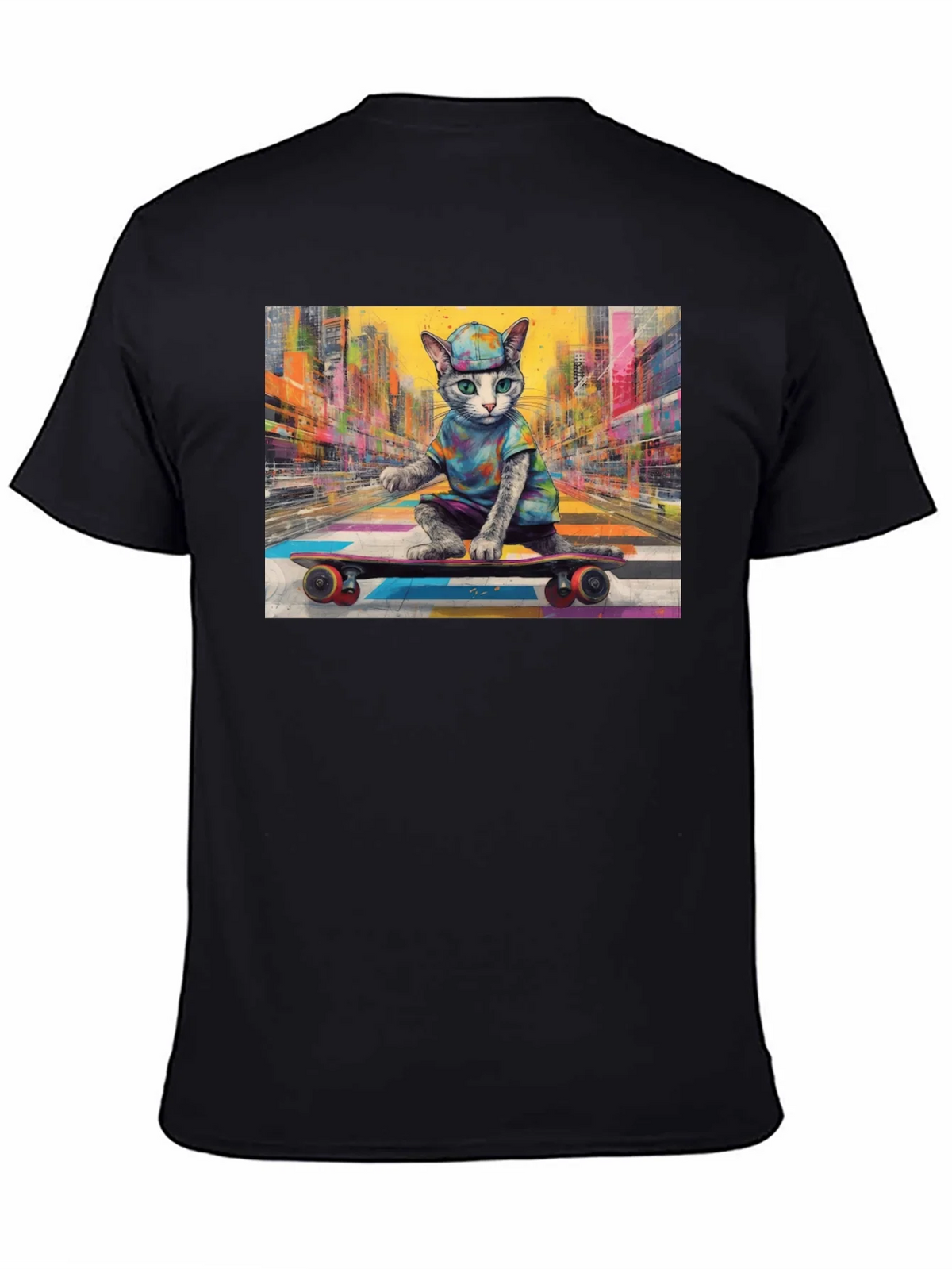 Cool Cat Skateboarder T-Shirt product image 7
