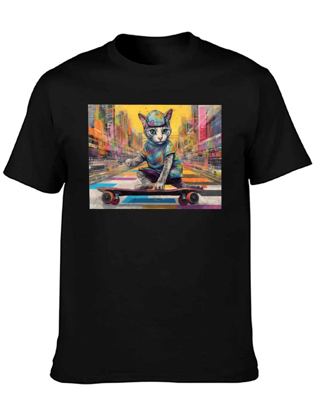 Cool Cat Skateboarder T-Shirt product image 6