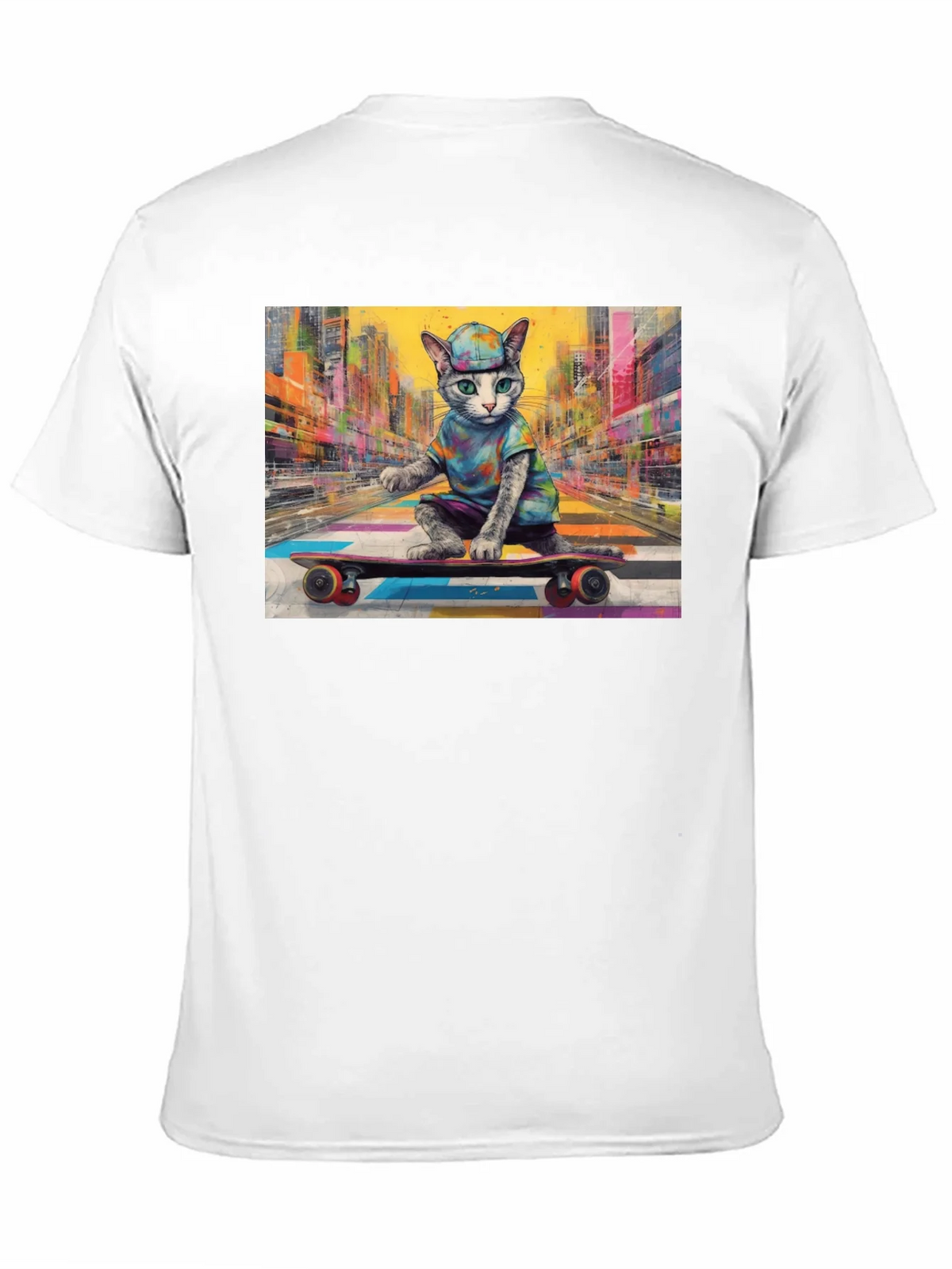 Cool Cat Skateboarder T-Shirt product image 2