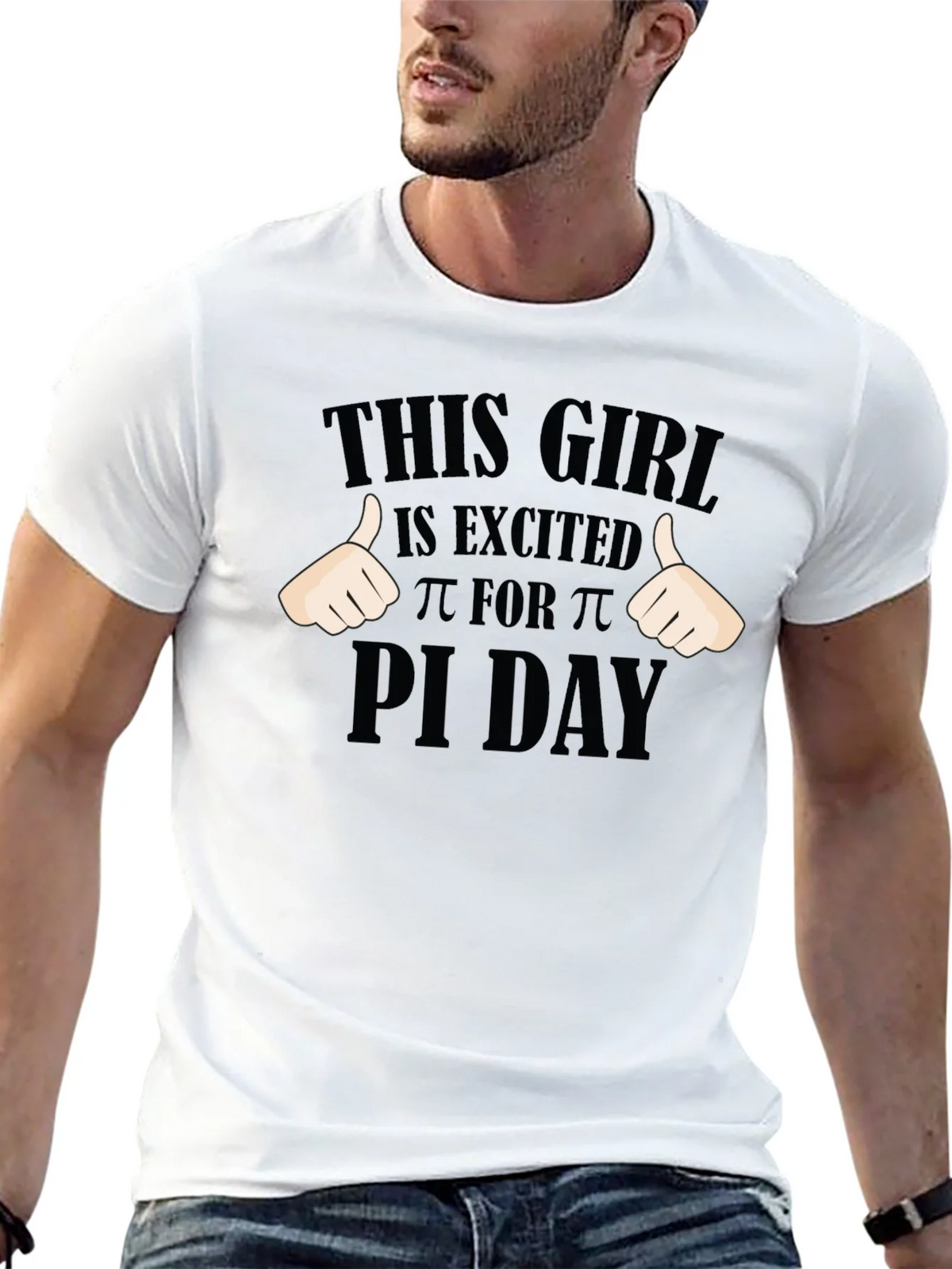 Pi Day Excited Girl T-Shirt - Math Geek Apparel product image 4