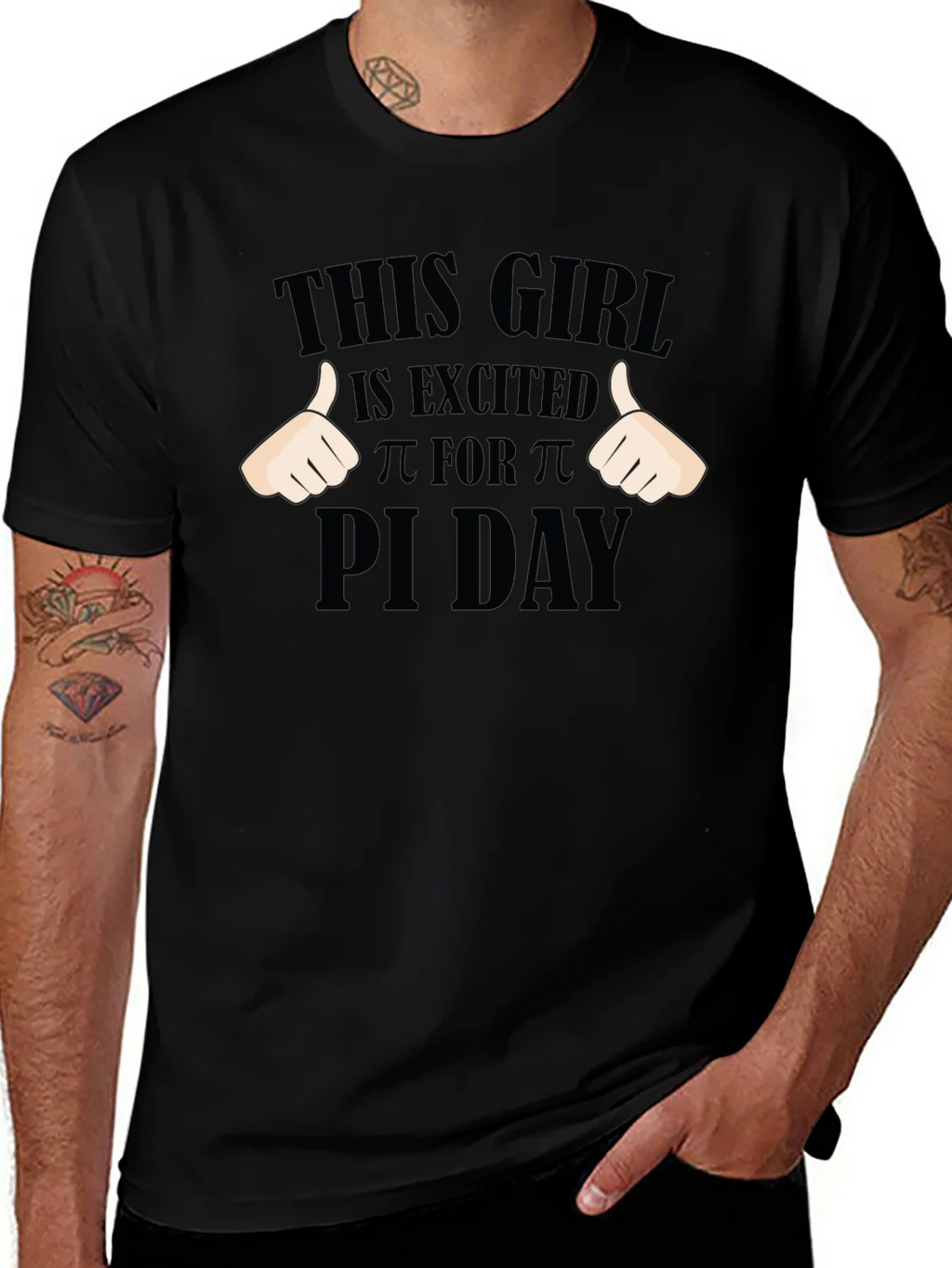 Pi Day Excited Girl T-Shirt - Math Geek Apparel product image 1