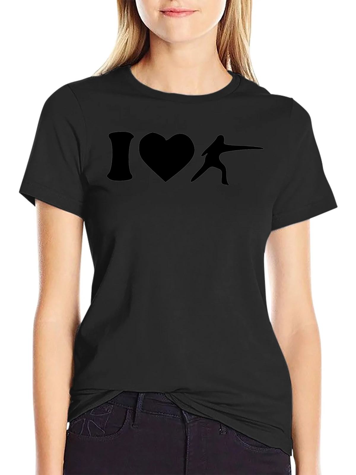 I Heart Fencing T-Shirt - Black product image 5