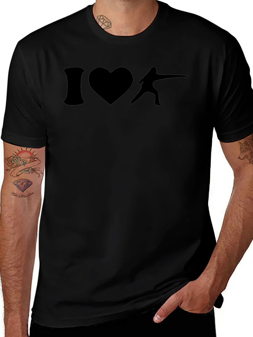 I Heart Fencing T-Shirt - Black product image 1