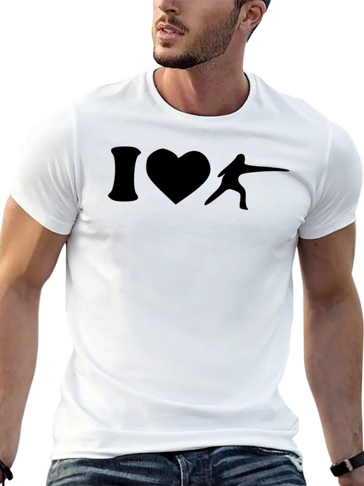 I Heart Fencing T-Shirt - Black product image 4