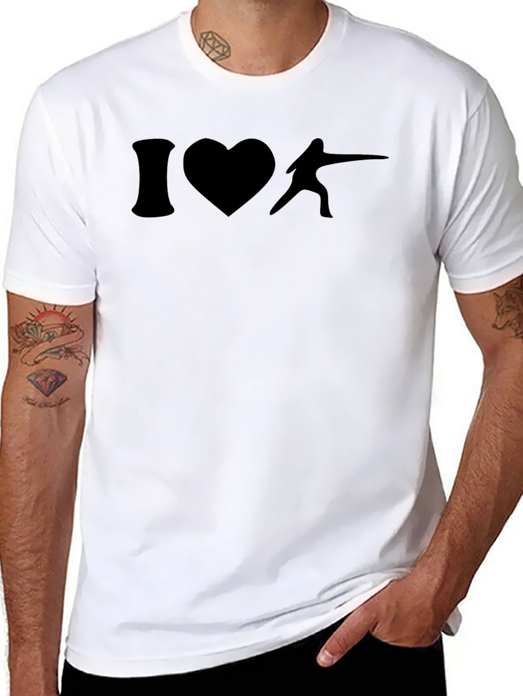 I Heart Fencing T-Shirt - Black product image 10