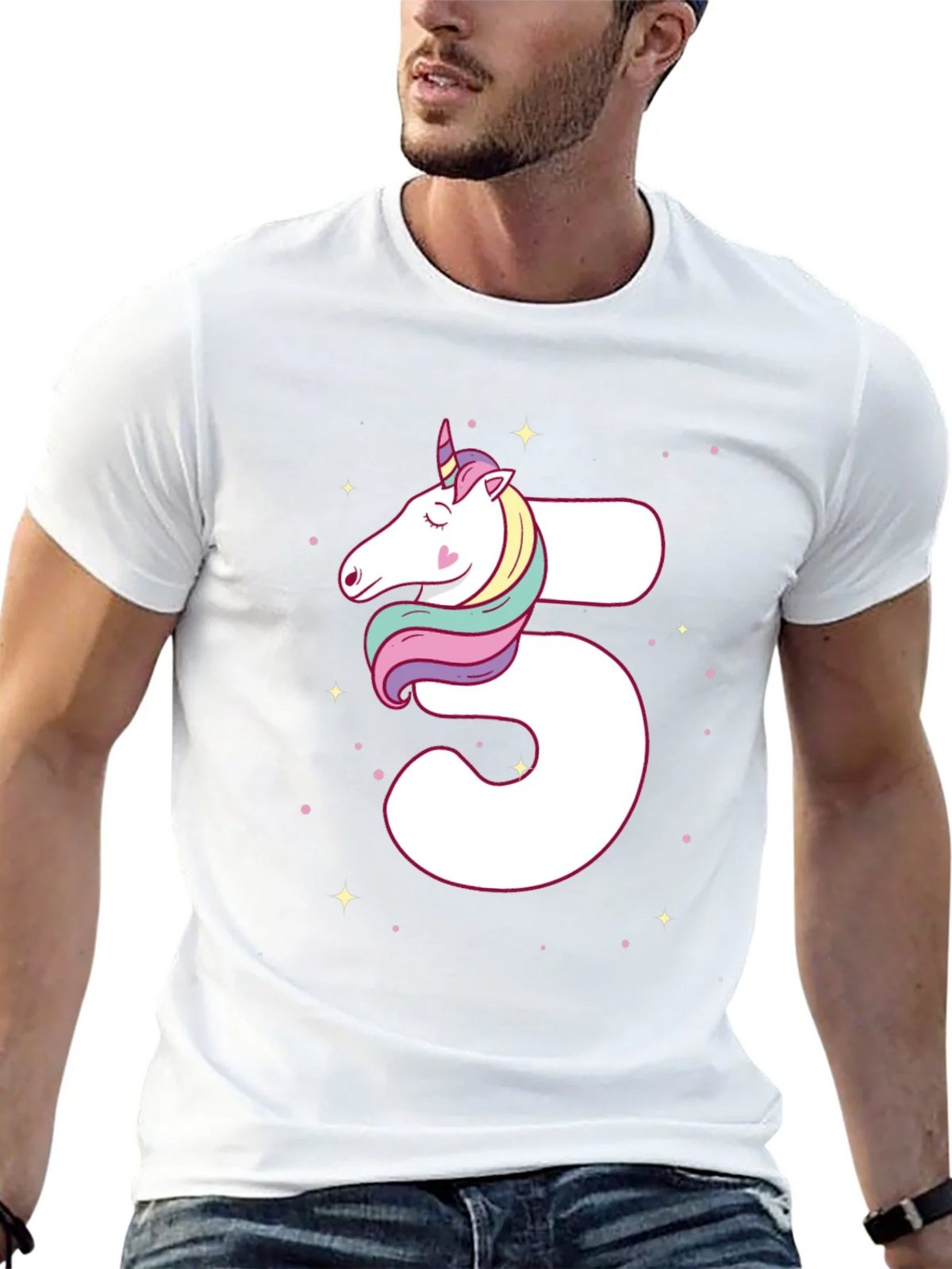 Unicorn 5th Birthday T-Shirt - Cute Party Outfit product image 4