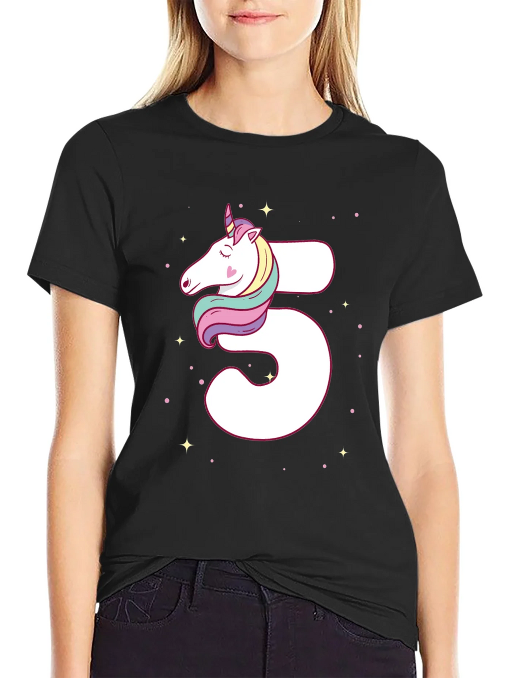 Unicorn 5th Birthday T-Shirt - Cute Party Outfit product image 5