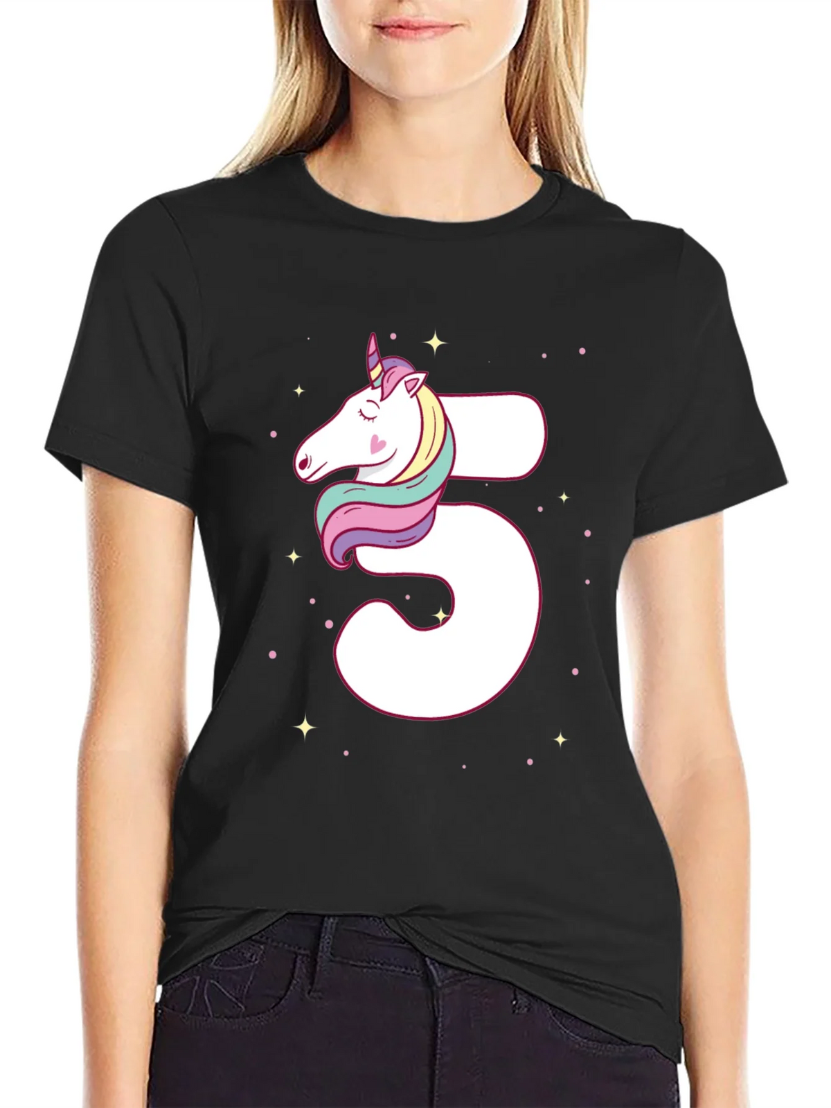 Unicorn 5th Birthday T-Shirt - Cute Party Outfit product image 5